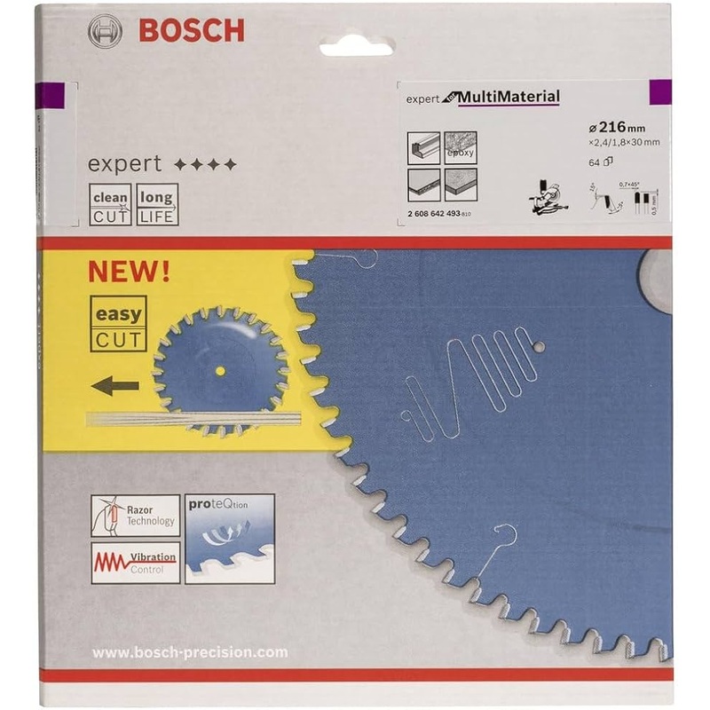 Bosch Expert Circular Saw Blade for Multi Material 216 x 30 x 2,4 mm, 64 2608642493
