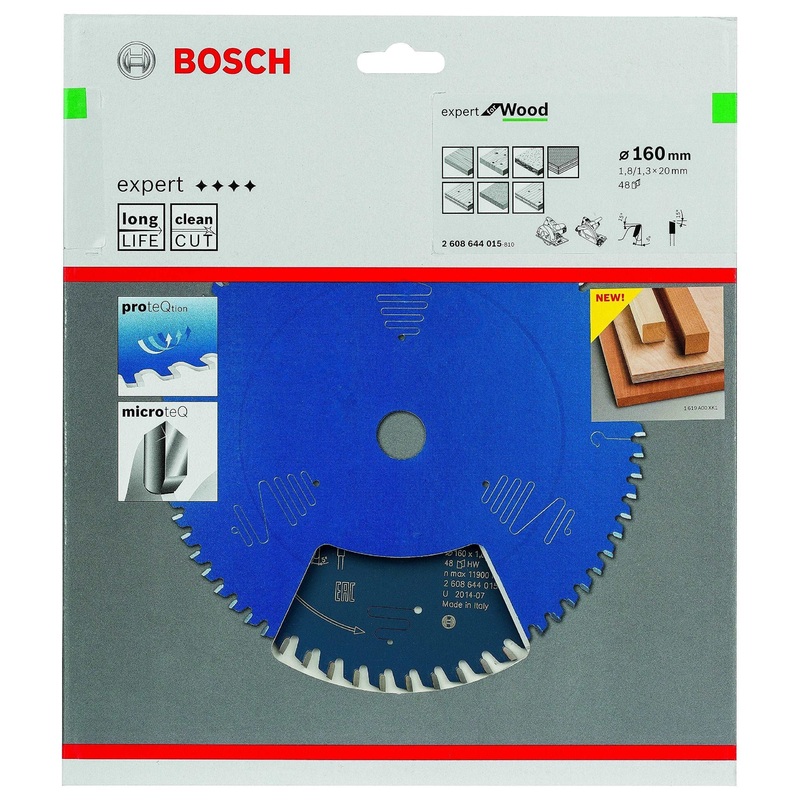 Bosch Expert Circular Saw Blade for Wood 160 x 20 x 2,2 mm, 48 2608644018