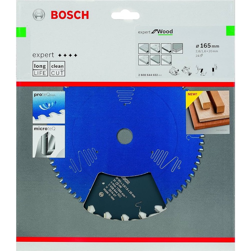 Bosch Expert Circular Saw Blade for Wood 165 x 20 x 2,6 mm, 24 2608644022