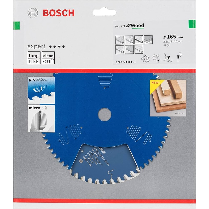 Bosch Expert Circular Saw Blade for Wood 165 x 20 x 2,6 mm, 48 2608644024