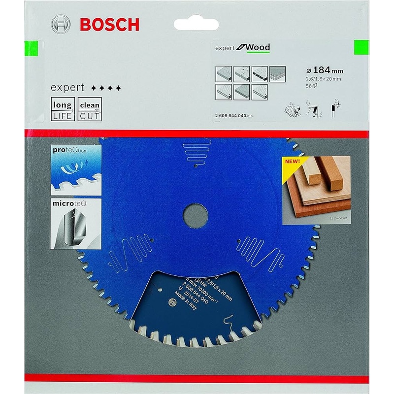 Bosch Expert Circular Saw Blade for Wood 184 x 20 x 2,6 mm, 56 2608644040