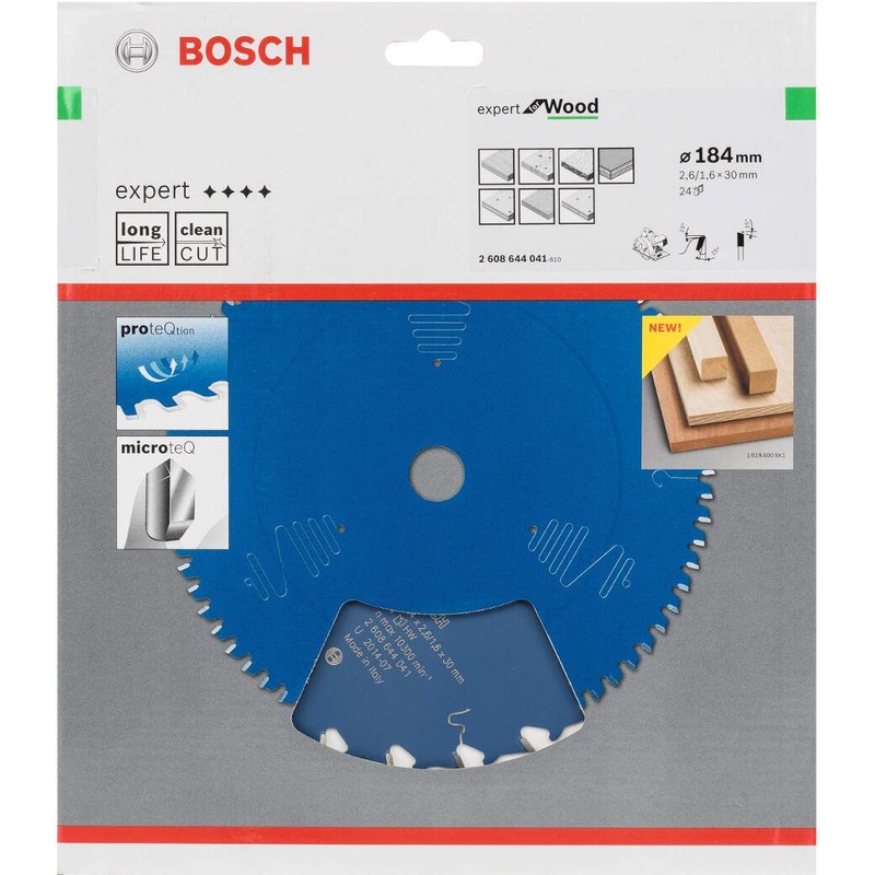 Bosch Expert Circular Saw Blade for Wood 184 x 30 x 2,6 mm, 24 2608644041