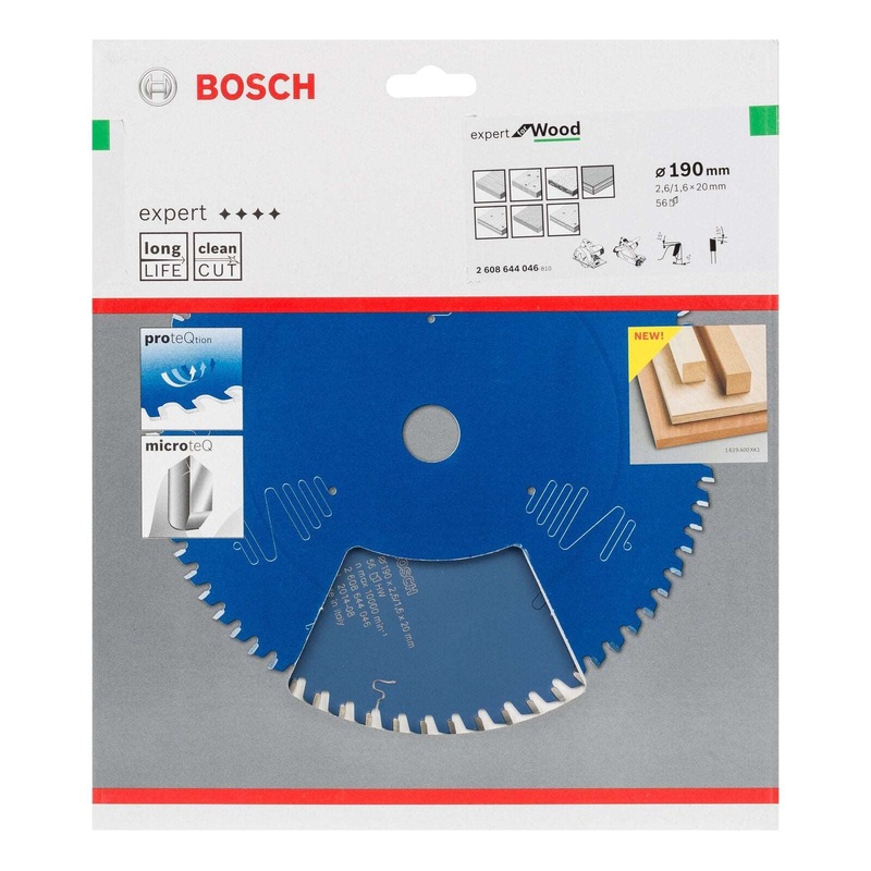 Bosch Expert Circular Saw Blade for Wood 190 x 20 x 2,6 mm, 56 2608644046