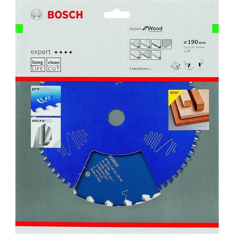Bosch Expert Circular Saw Blade for Wood 190 x 30 x 2,6 mm, 24 2608644047