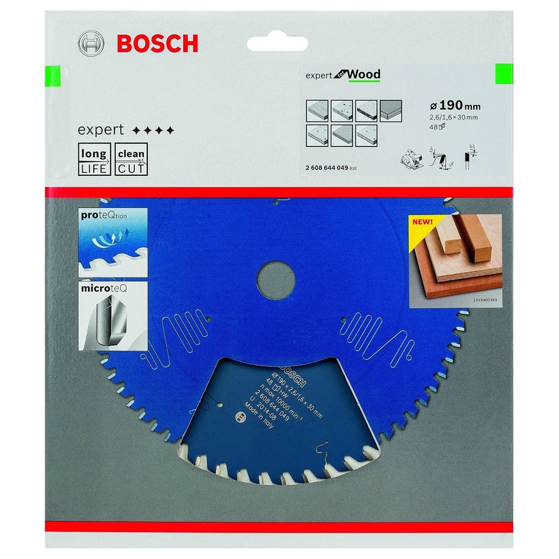 Bosch Expert Circular Saw Blade for Wood 190 x 30 x 2,6 mm, 48 2608644049