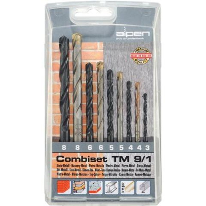 Alpen Hss/Masonry Drill Bit Kombi Set 3-8mm