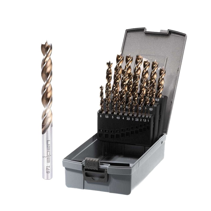 Alpen Wood Twist Drill Bit Set KP25-25 1.0-13.0X0.5Mm