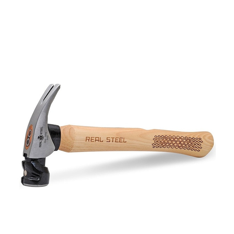 Real Steel Hammer Claw Rip 570g 20oz Hick. Wood Handle RSH0402
