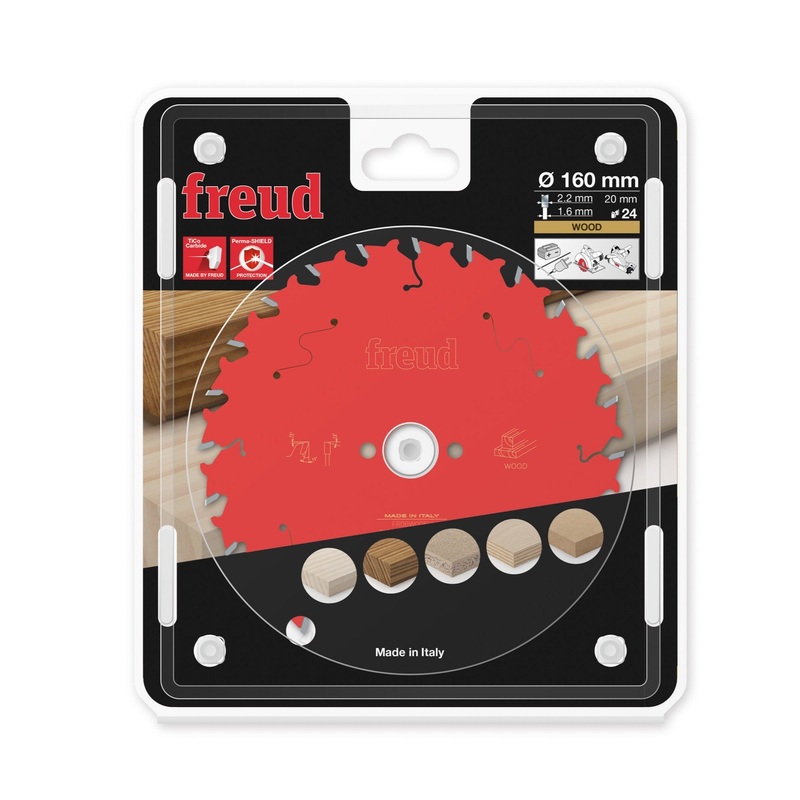 Freud Circular saw blade HM 160 x 2.2/1.6 x 20 mm, Z=24 FR06W006H