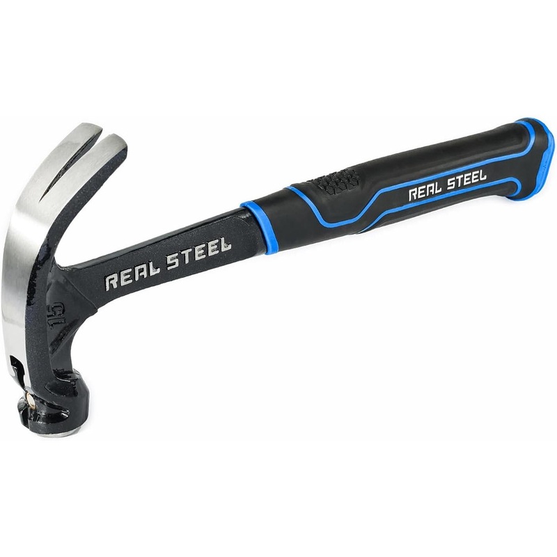 Real Steel Hammer Claw Curved 425g 15oz All Steel Handle Real Steel RSH0516