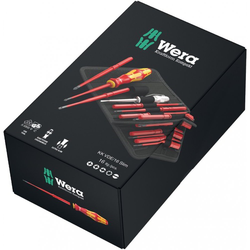 Wera Kraftform Kompakt VDE 16 extra slim 1, 16 pieces