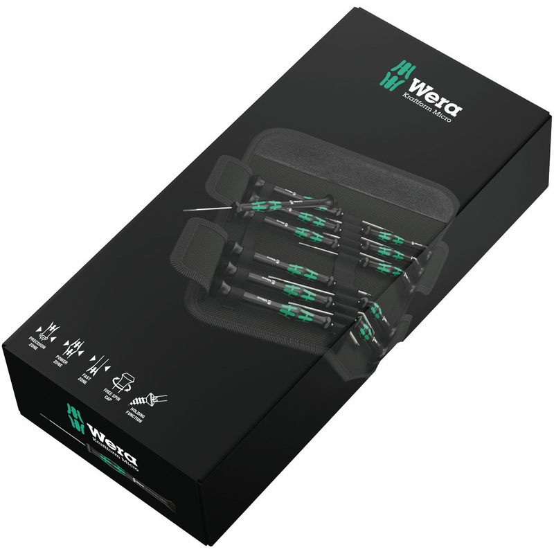 Wera Kraftform Micro 12 Universal 1 screwdriver set for electronic applications, 12 pieces
