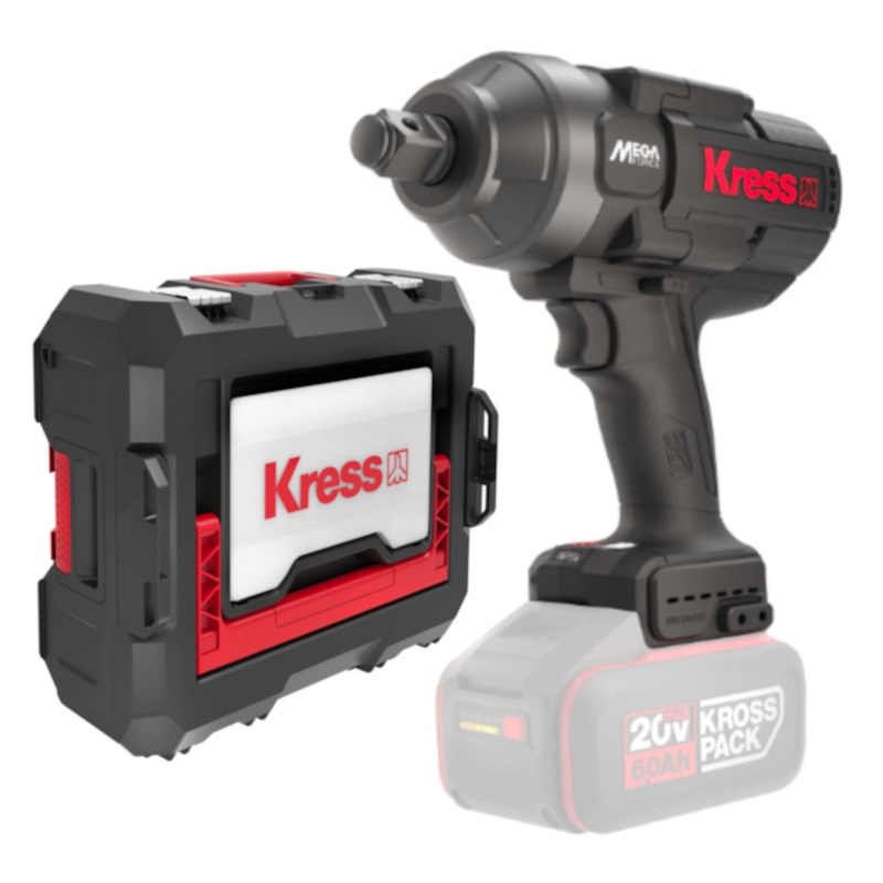Kress | Cordless Impact Wrench 20V BL 1700Nm 3/4" Bare Tool, Stacking Case