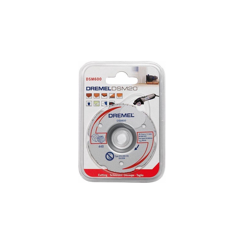 Dremel DSM20 Multipurpose Carbide Flush Cutting Wheel DSM600 2615S600JB