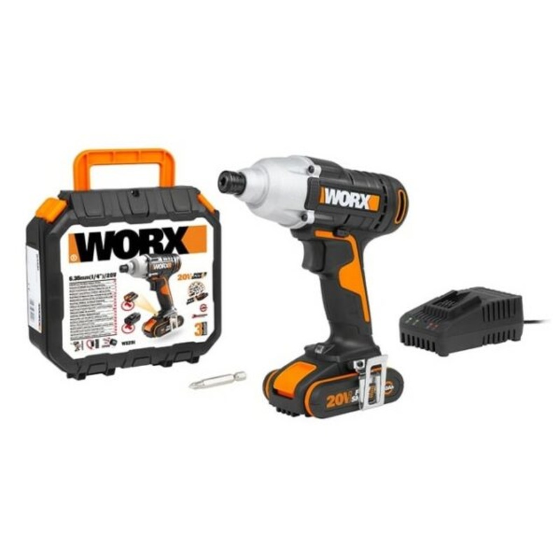 Worx Impact Driver 1/4 170Nm With Variable Speed 20V | KIT