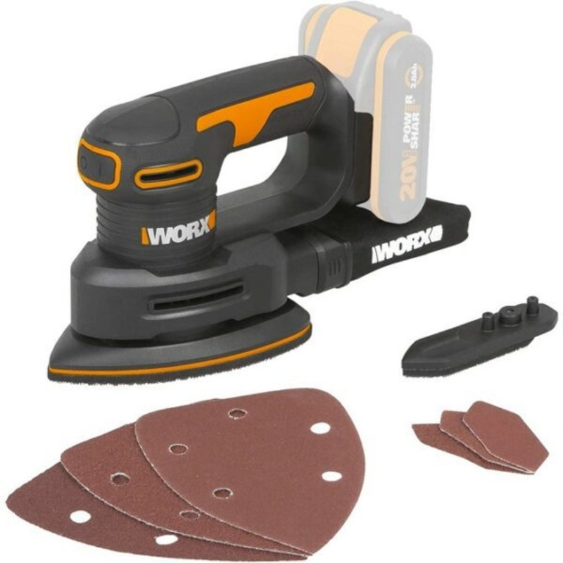 Worx Mouse / Detail Sander Cordless 12000 OPM 20V | Tool Only