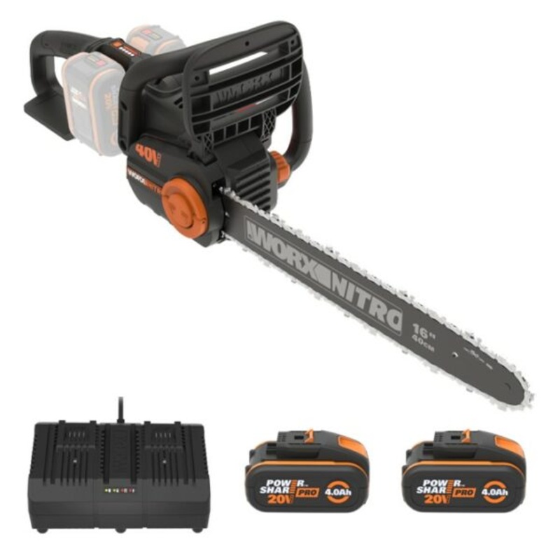 Worx NITRO Chainsaw 40cm Cordless 40V KIT | Kit