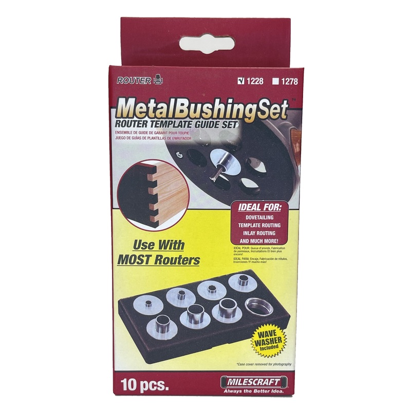Milescraft Metal Router Guide Bushing Set 1228