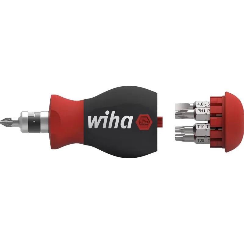 Wiha Screwdriver with bit magazine Stubby 14pc 43613