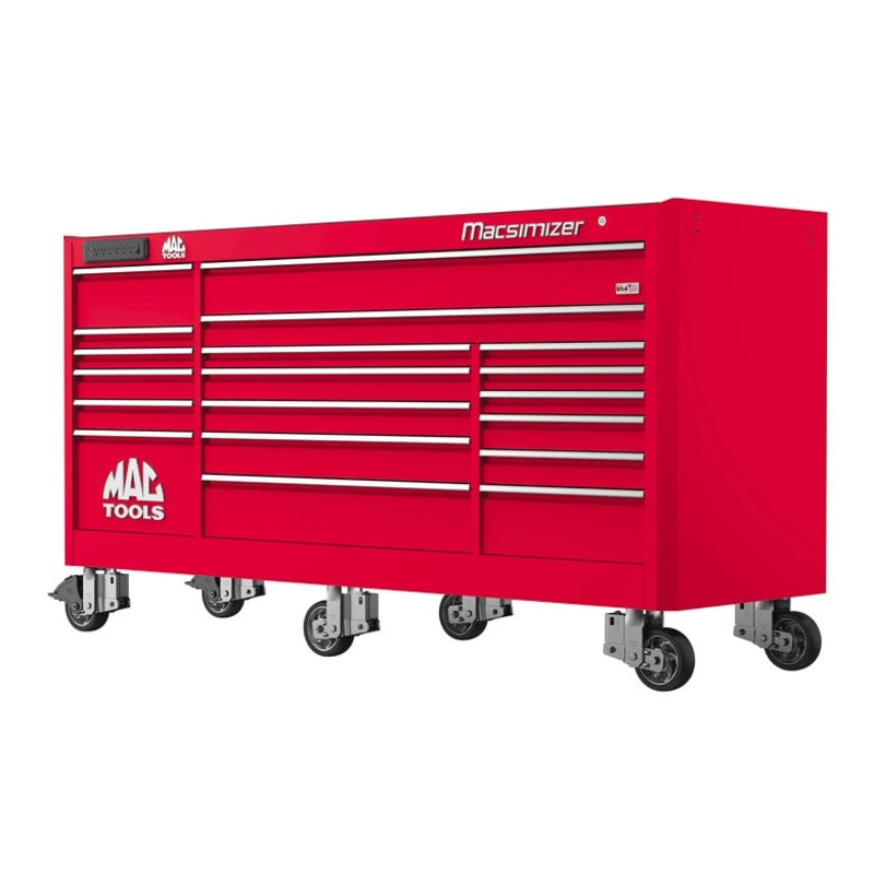 Macsimizer 19-Drawer Workstation - Firebrick Red