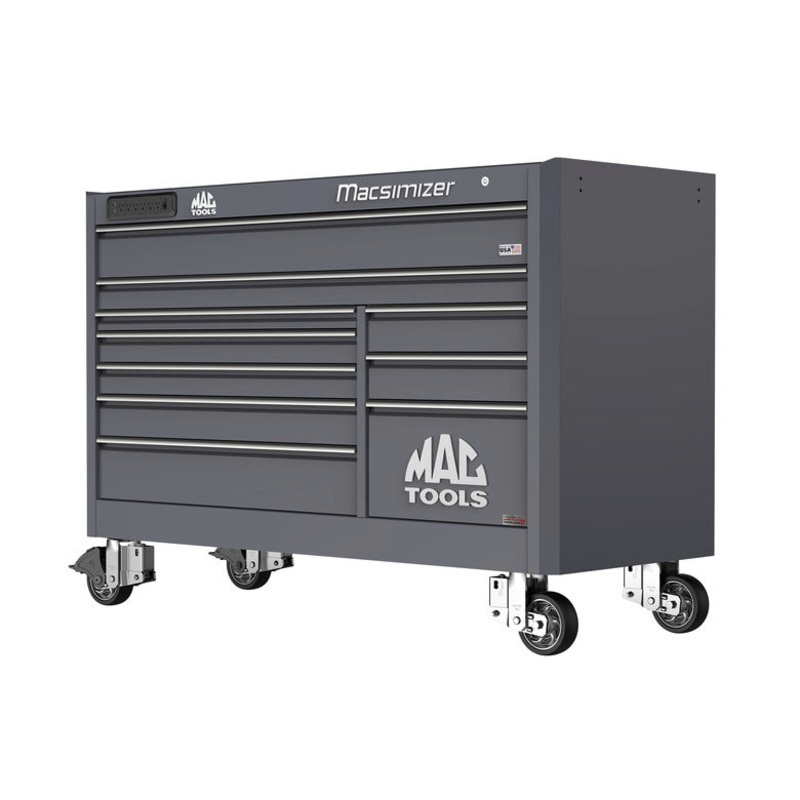 Macsimizer Series 10-Drawer Workstation with PowerTech Drawer - Carbon Gray