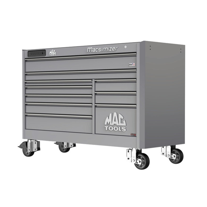 Macsimizer Series 10-Drawer Workstation with PowerTech Drawer - Mica Gray