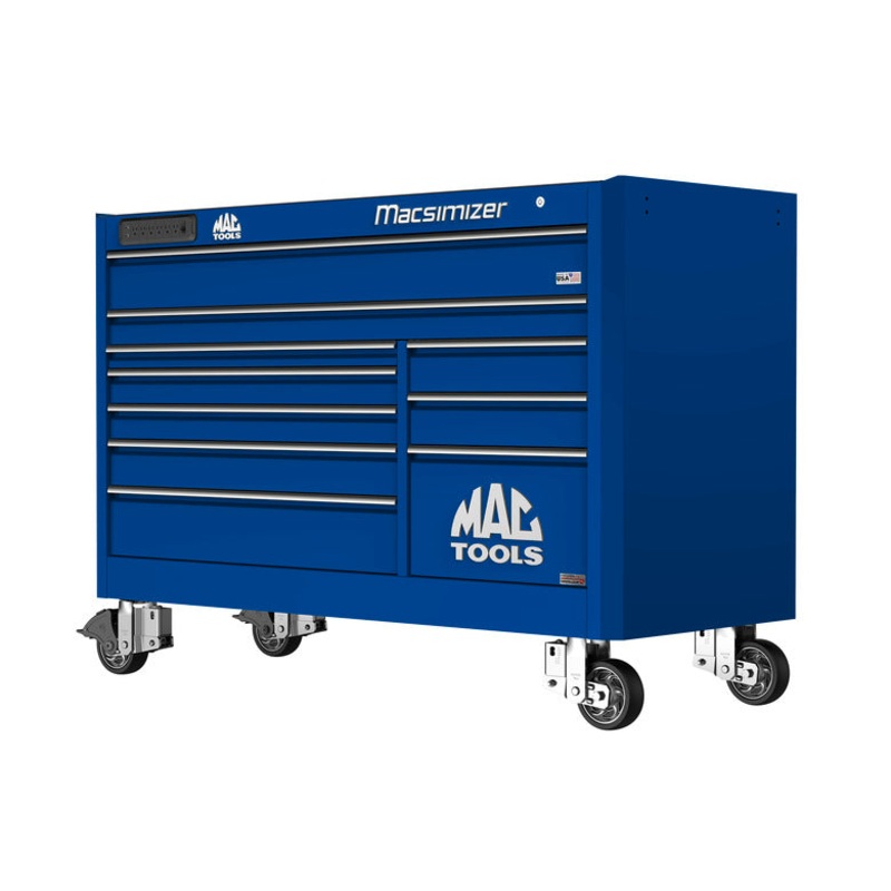 Macsimizer Series 10-Drawer Workstation with PowerTech Drawer - Sapphire Blue