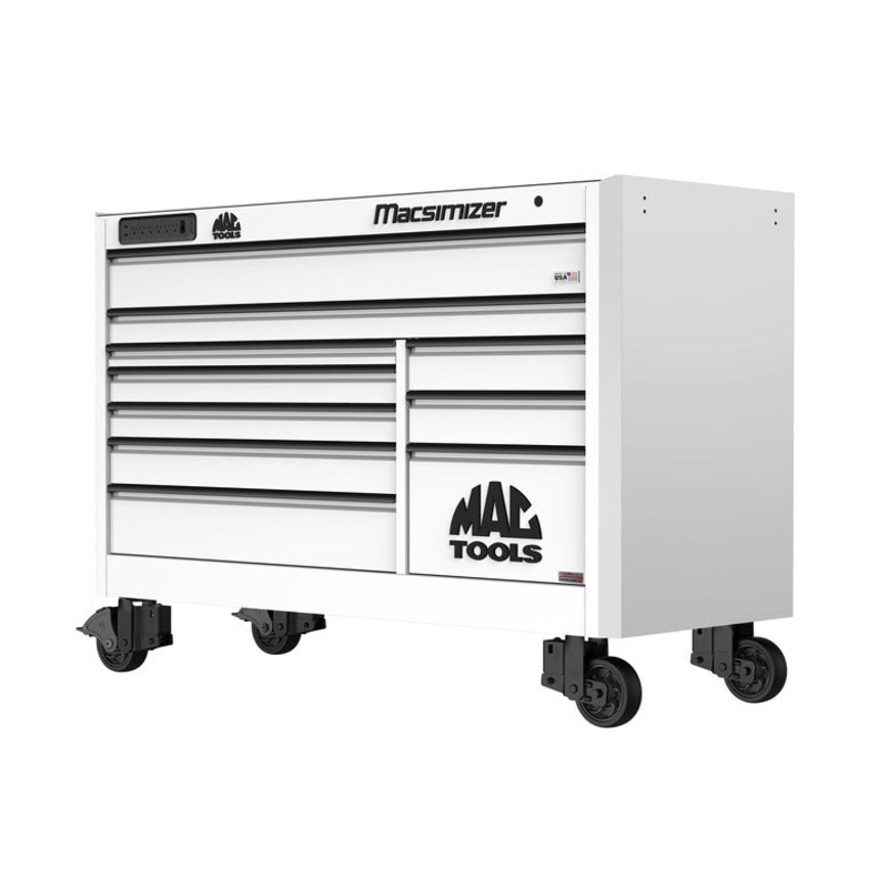 Macsimizer Series 10-Drawer Workstation with PowerTech Drawer - Titanium White
