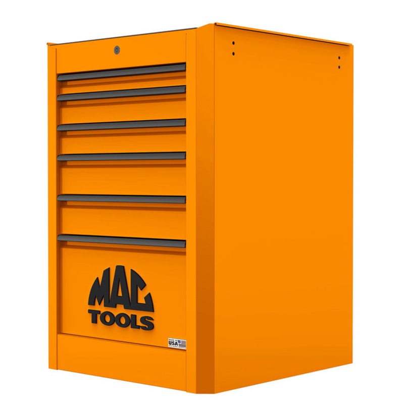 Macsimizer 6-Drawer Side Box with PowerTech Drawer - Fireball Orange