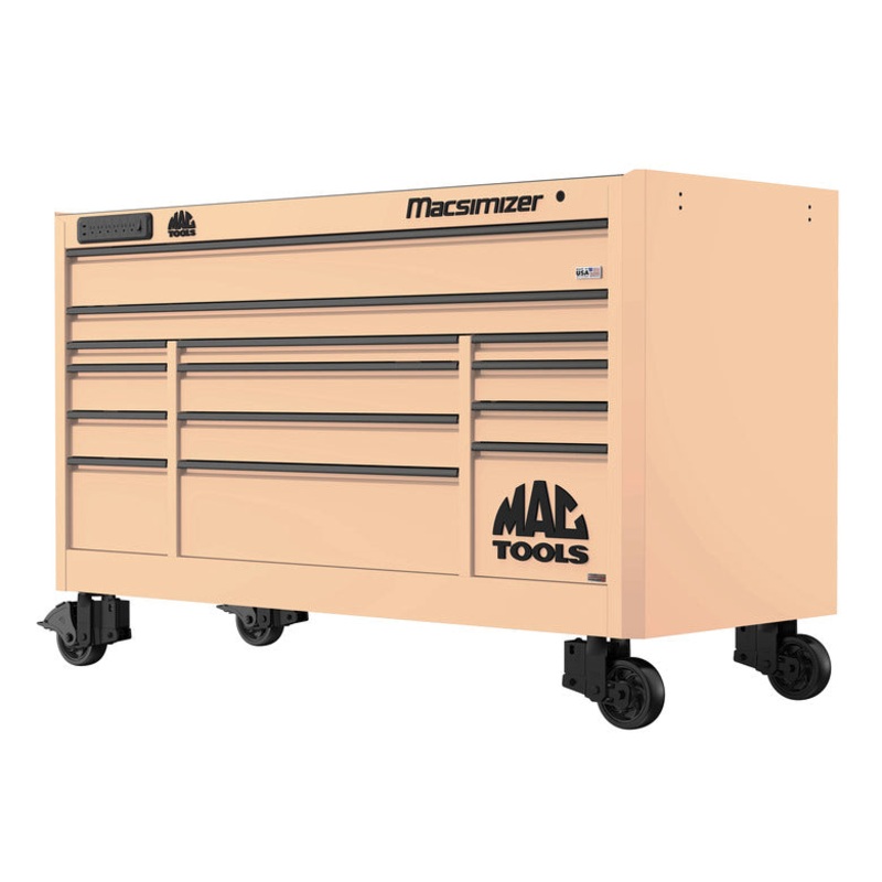 Macsimizer Series 14-Drawer Workstation with PowerTech Drawer - Desert Tan