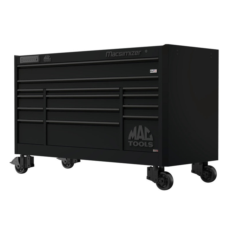Macsimizer Series 14-Drawer Workstation with PowerTech Drawer - Flat Black