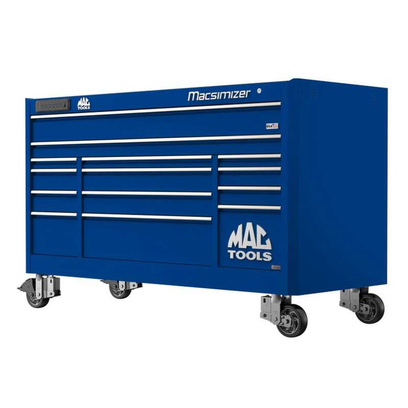 Macsimizer Series 14-Drawer Workstation with PowerTech Drawer - Sapphire Blue