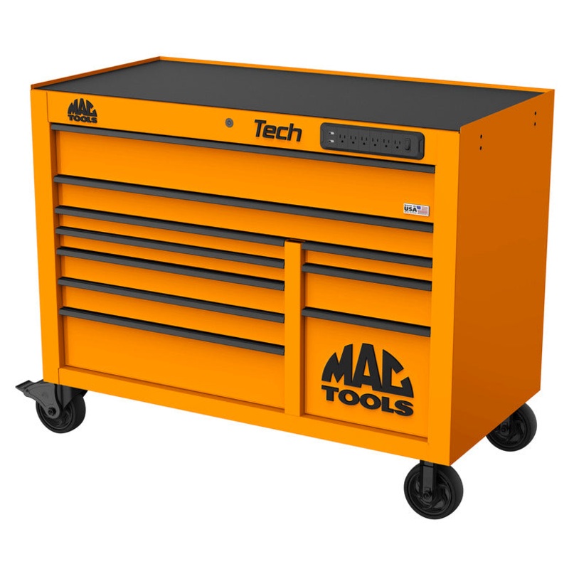 Tech Series 10-Drawer Workstation - Fireball Orange