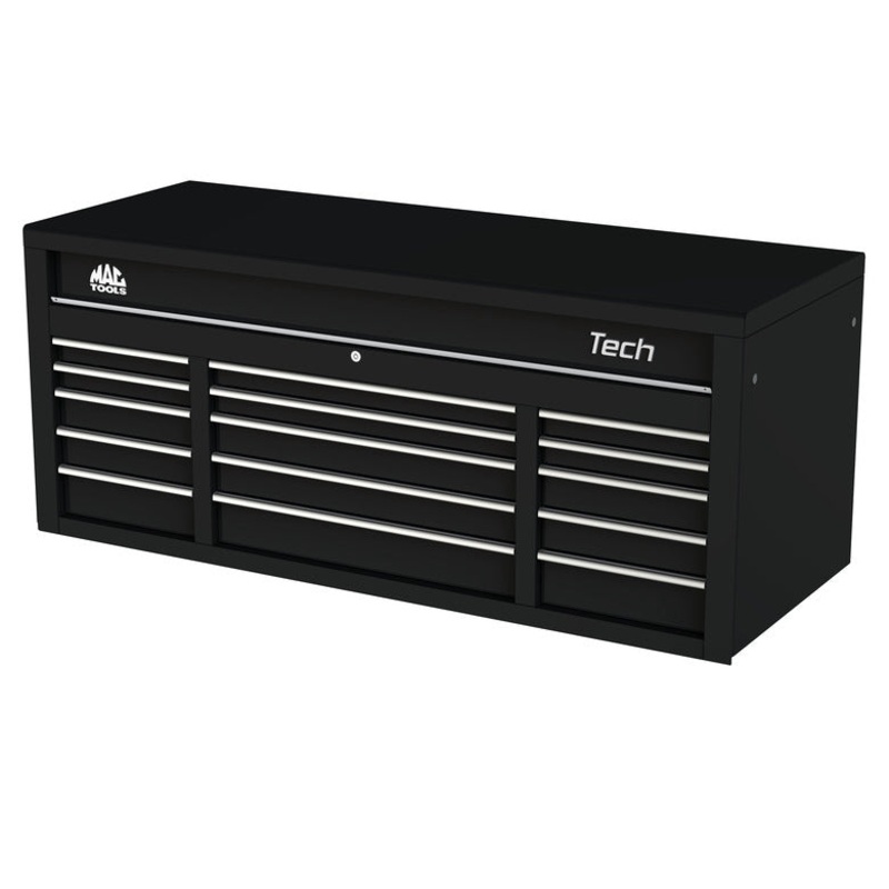 Tech Series 15-Drawer Top Chest - Flat Black