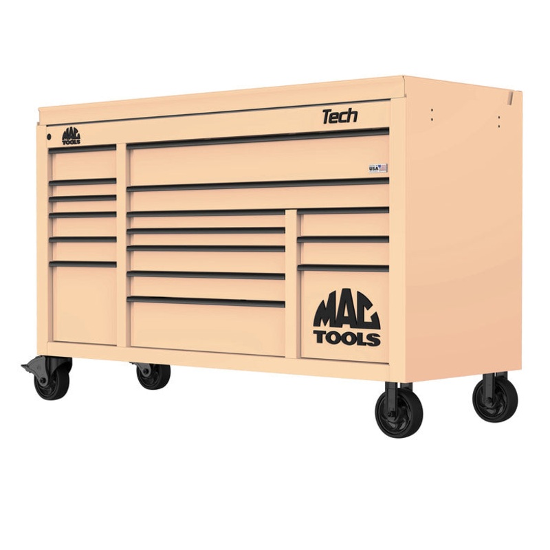 Tech Series 16-Drawer Drop Top Workstation - Desert Tan