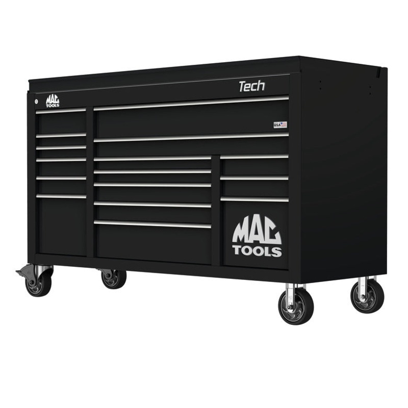 Tech Series 16-Drawer Drop Top Workstation - Galaxy Black