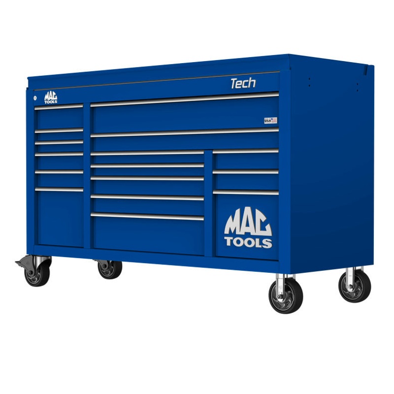Tech Series 16-Drawer Drop Top Workstation - Sapphire Blue