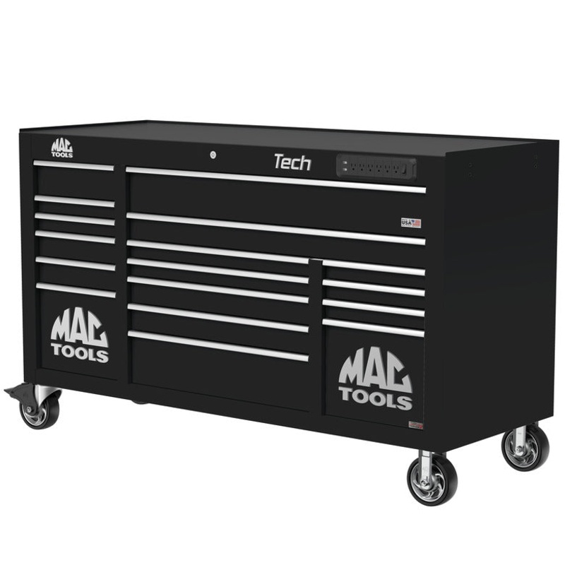 Tech Series 16-Drawer Workstation with PowerTech Drawer - Galaxy Black
