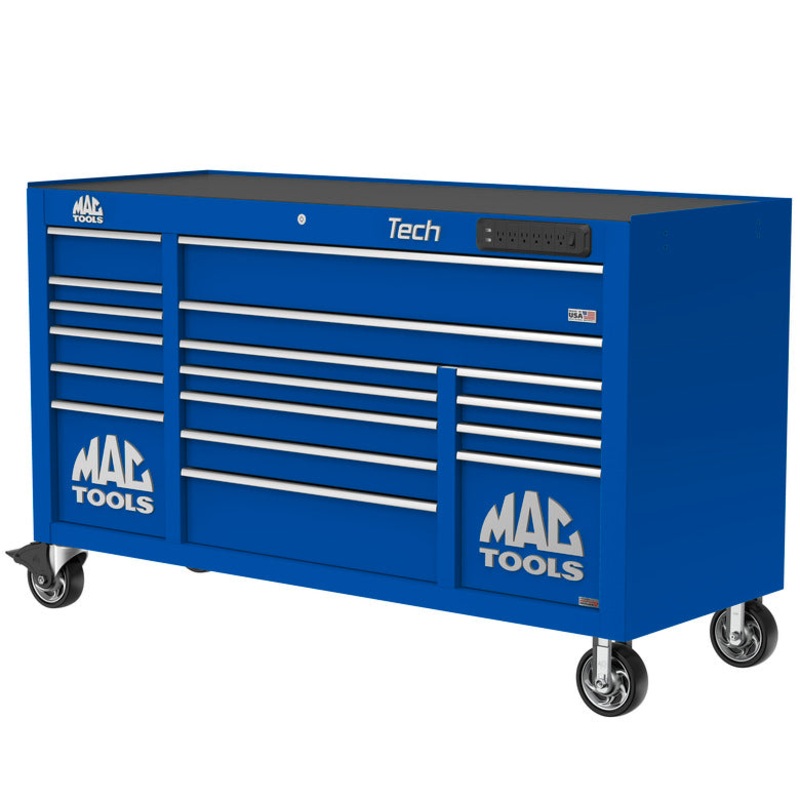 Tech Series 16-Drawer Workstation with PowerTech Drawer - Sapphire Blue