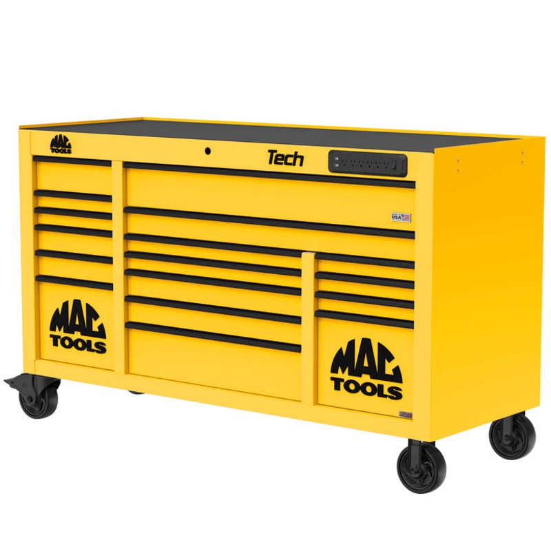 Tech Series 16-Drawer Workstation with PowerTech Drawer - Sunburst Yellow