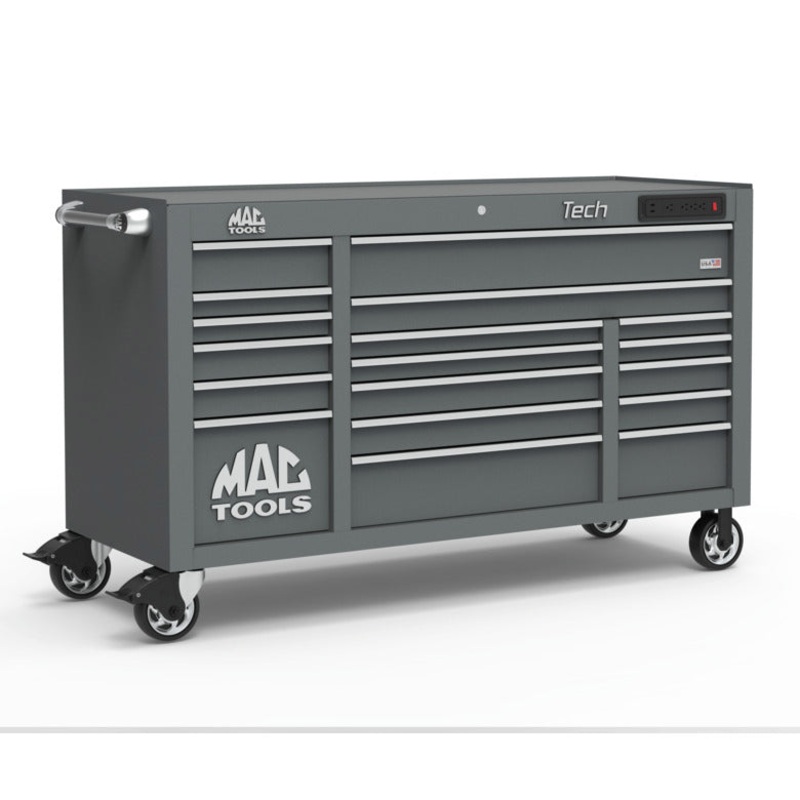 Tech Series 18-Drawer Workstation - Carbon Gray