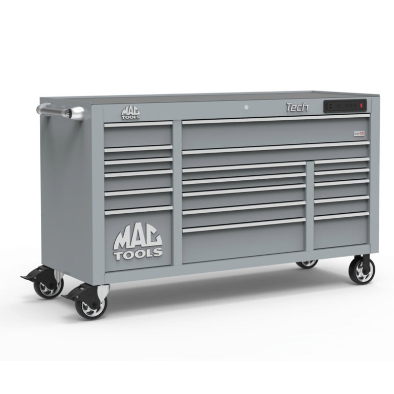 Tech Series 18-Drawer Workstation - Mica Gray
