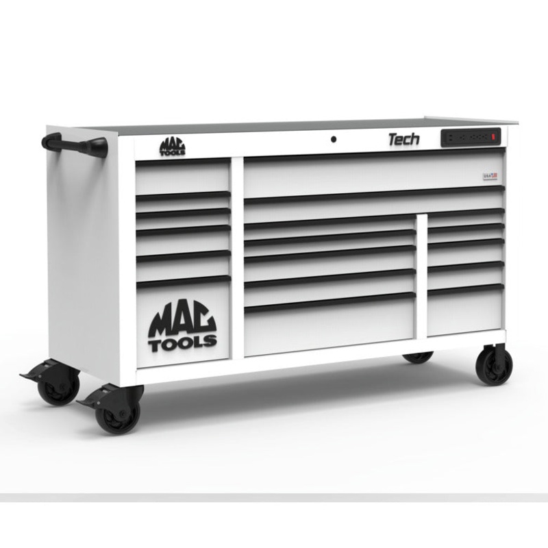 Tech Series 18-Drawer Workstation - Titanium White