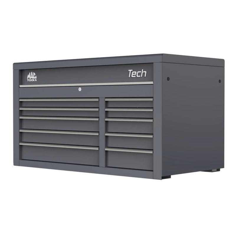 Tech Series 10-Drawer Top Chest - Carbon Gray