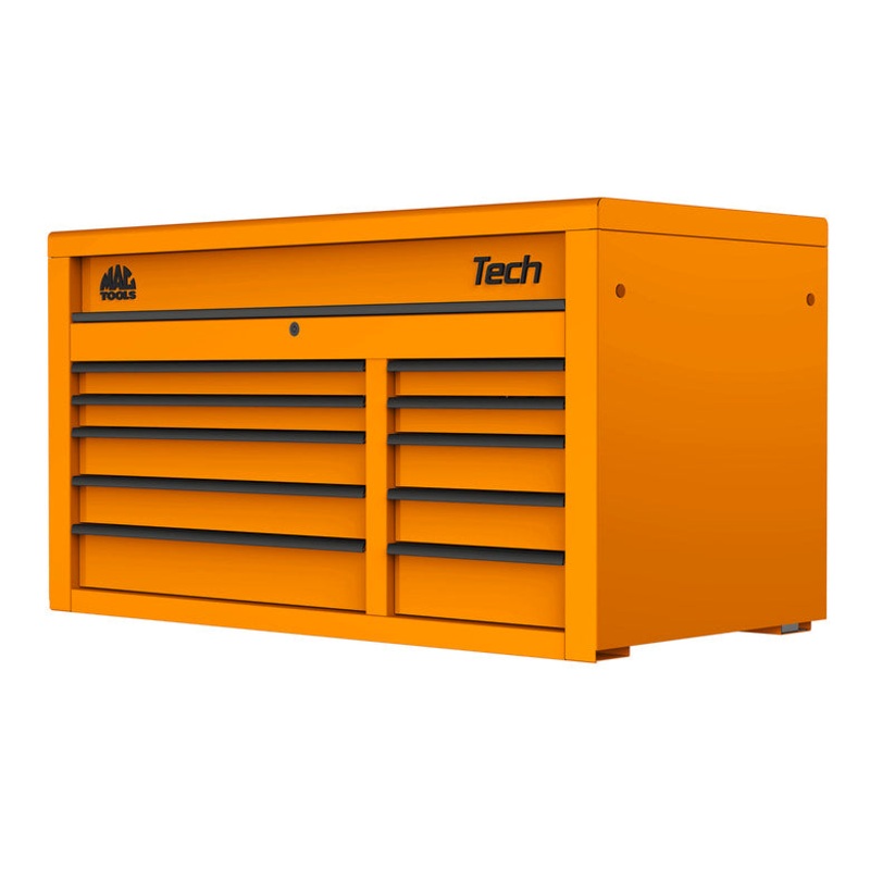 Tech Series 10-Drawer Top Chest - Fireball Orange