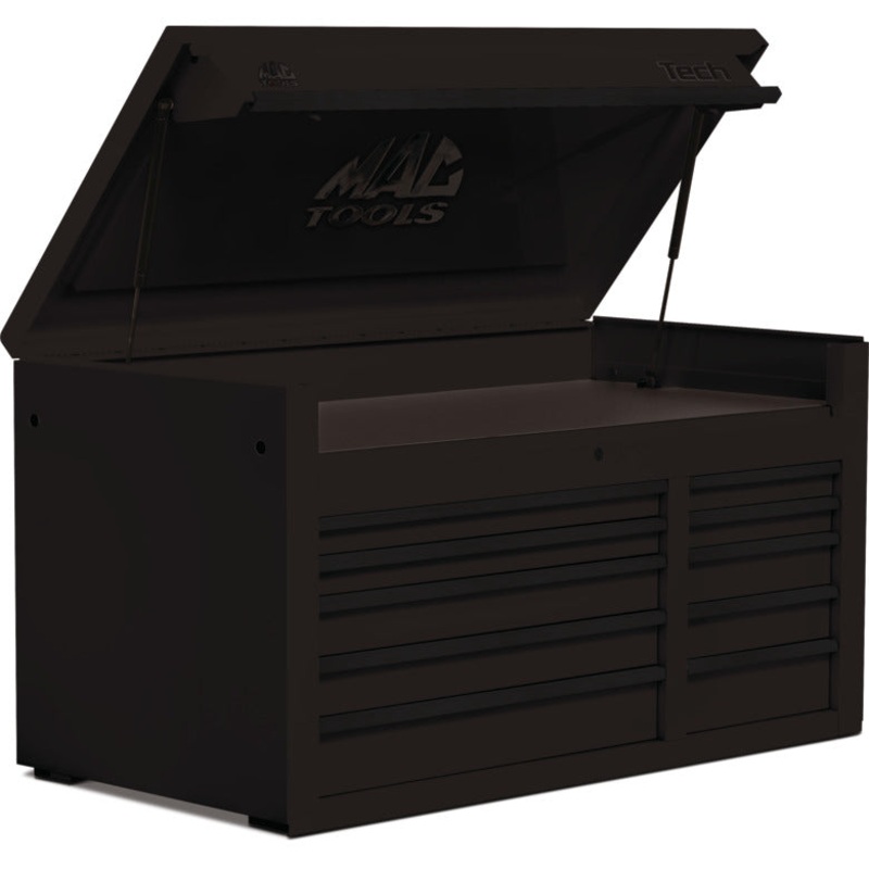 Tech Series 10-Drawer Top Chest - Flat Black