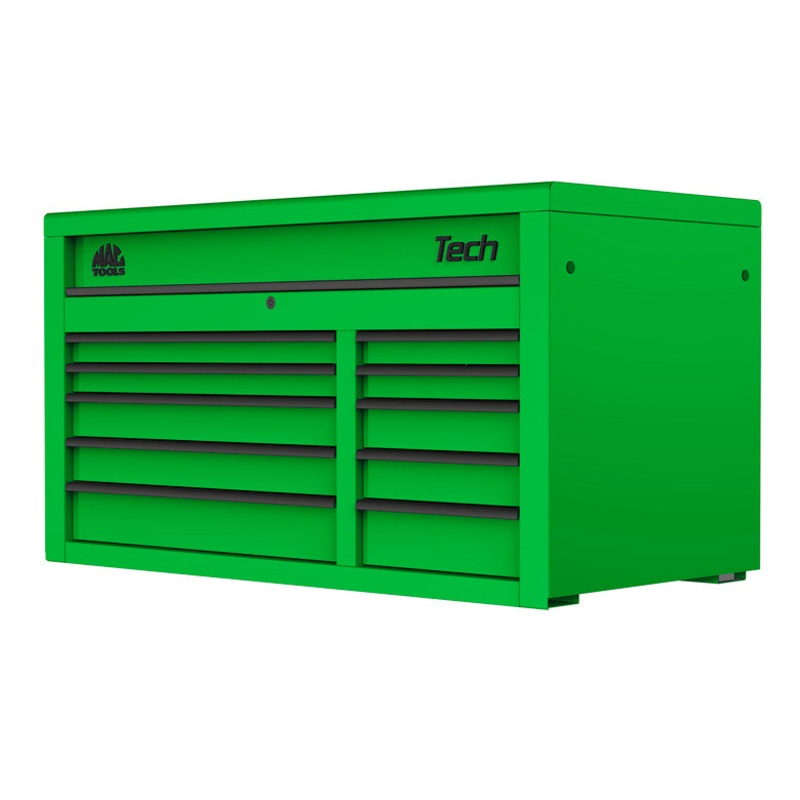 Tech Series 10-Drawer Top Chest - Lime Green