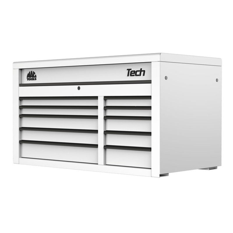 Tech Series 10-Drawer Top Chest - Titanium White