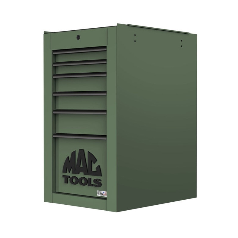 Tech Series 6-Drawer Side Cabinet with PowerTech Drawer - Olive Green