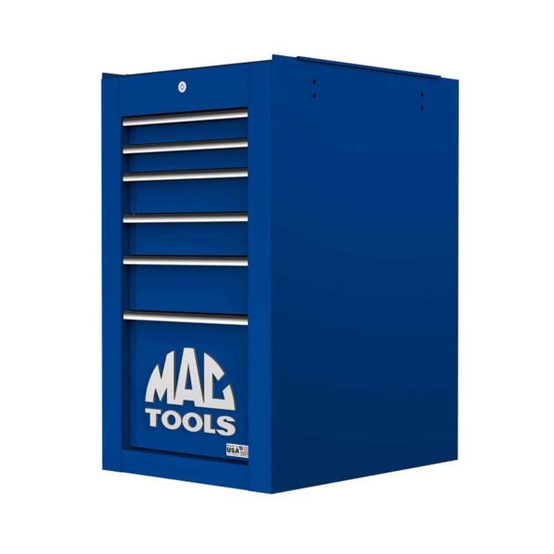 Tech Series 6-Drawer Side Cabinet with PowerTech Drawer - Sapphire Blue